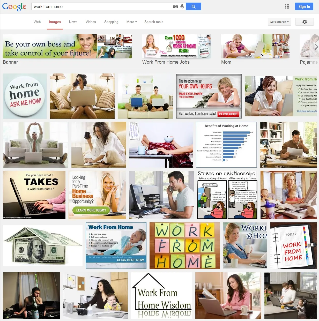 Work From Home Image Search